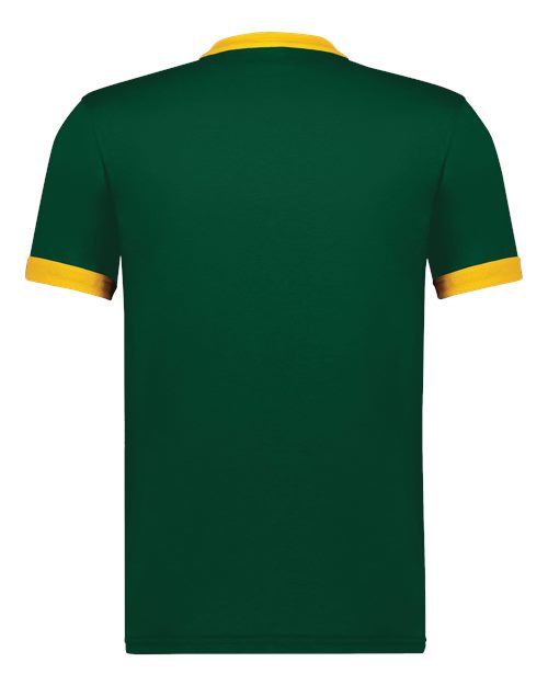 Youth Ringer T-Shirt - Dark Green/ Gold Back