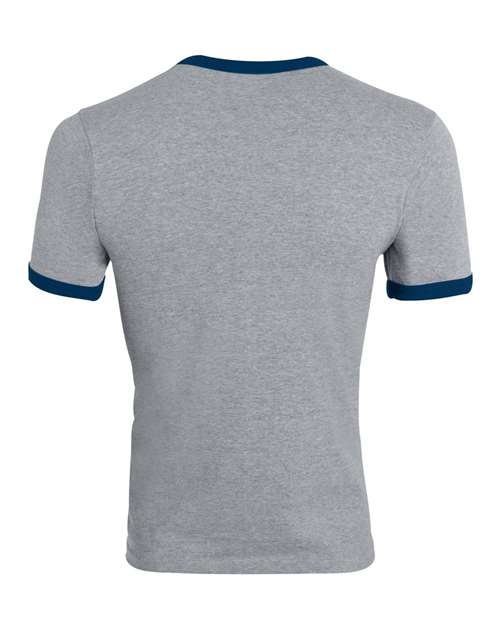 Youth Ringer T-Shirt - Athletic Heather/ Navy Back