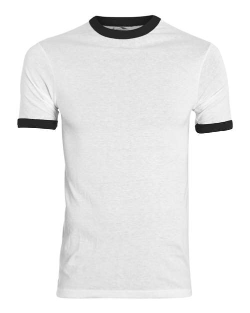 Youth Ringer T-Shirt - White/ Black Front