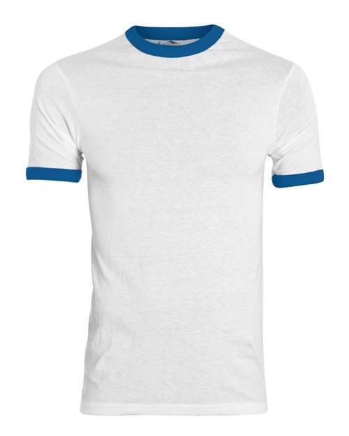 Youth Ringer T-Shirt - White/ Royal Front