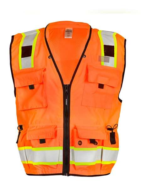Unisex Professional Surveyors Vest - Orange Front