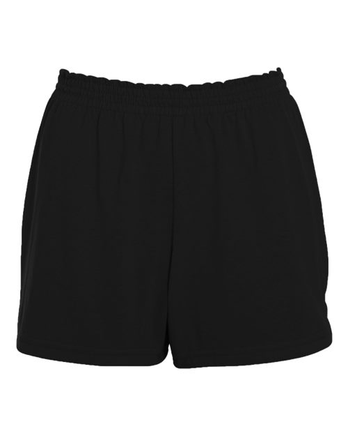 Women's Trim Fit Jersey Shorts - Black Front