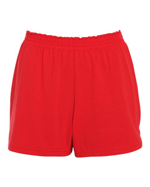 Women's Trim Fit Jersey Shorts - Red Front