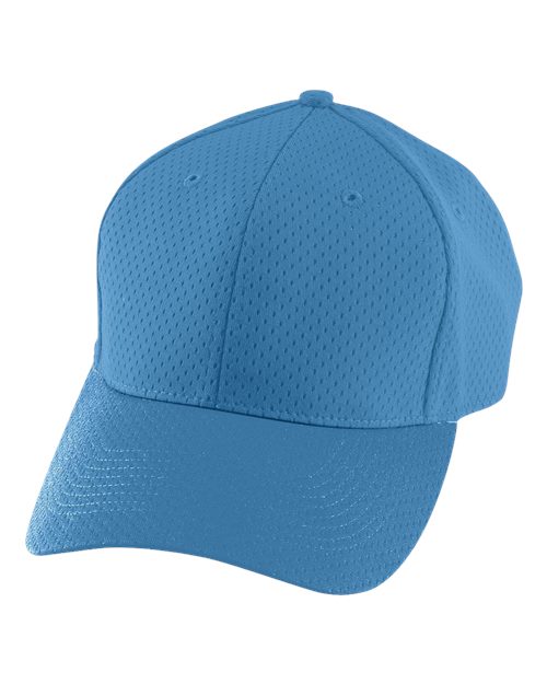 Augusta Sportswear Youth Athletic Mesh Cap - Columbia Blue Front