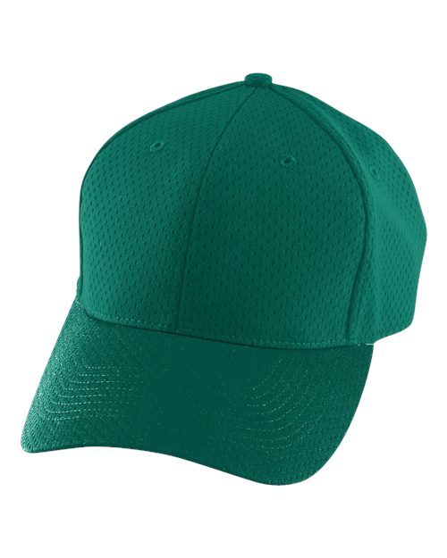 Augusta Sportswear Youth Athletic Mesh Cap - Dark Green Front