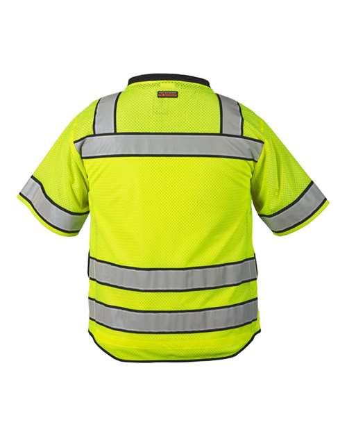 Unisex High Performance Surveyors Vest - Lime Back