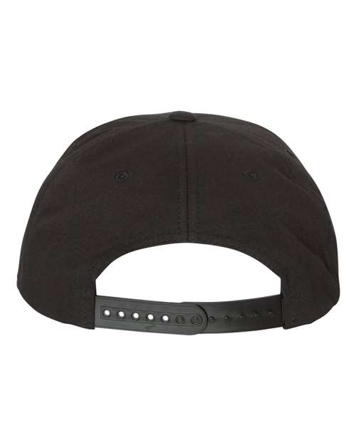 Lightly-Structured Five-Panel Snapback Cap - Black Back