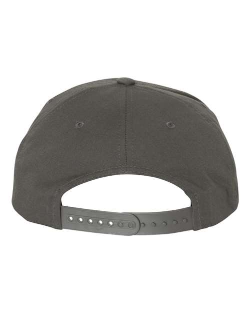 Lightly-Structured Five-Panel Snapback Cap - Charcoal Back