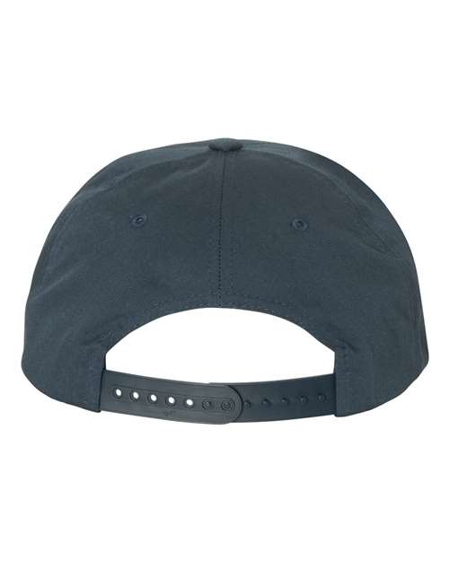 Lightly-Structured Five-Panel Snapback Cap - Navy Back