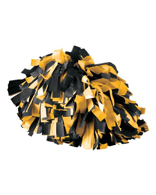 Spirit Cheer Pom - Black/ Gold Front