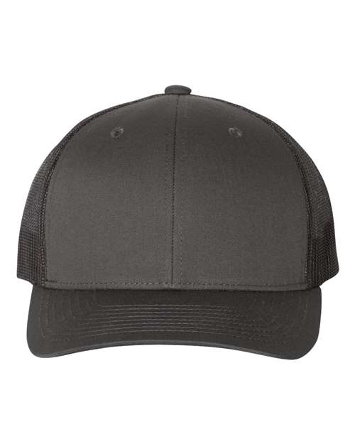 Retro Trucker Cap - Charcoal/ Black Front