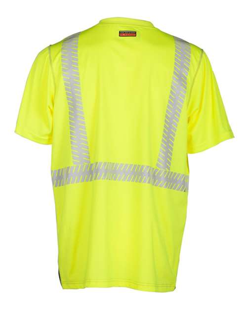 Unisex Premium Brilliant Series® High Performance Class 2 T-Shirt - Lime Back