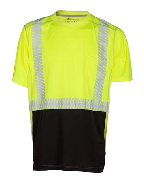 Unisex Premium Brilliant Series® High Performance Class 2 T-Shirt - Lime Front