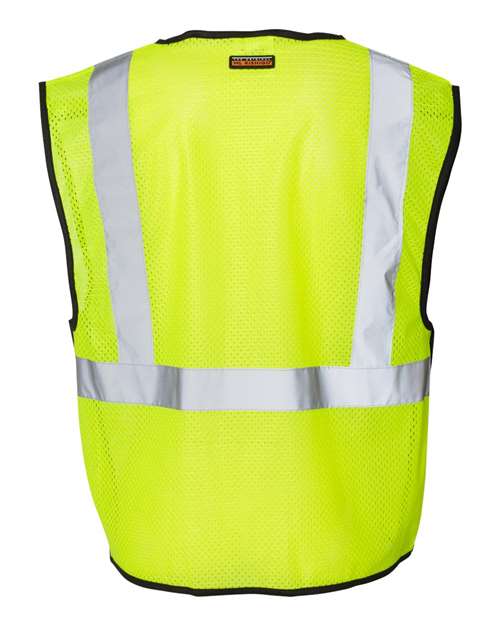 Unisex One-Pocket Breakaway Vest - Lime Back