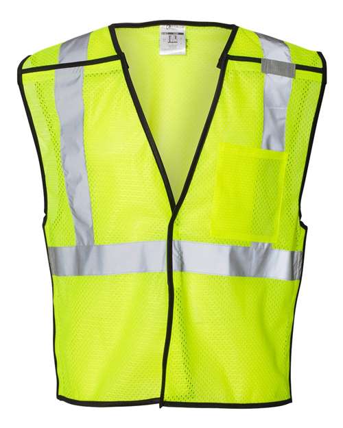 Unisex One-Pocket Breakaway Vest - Lime Front