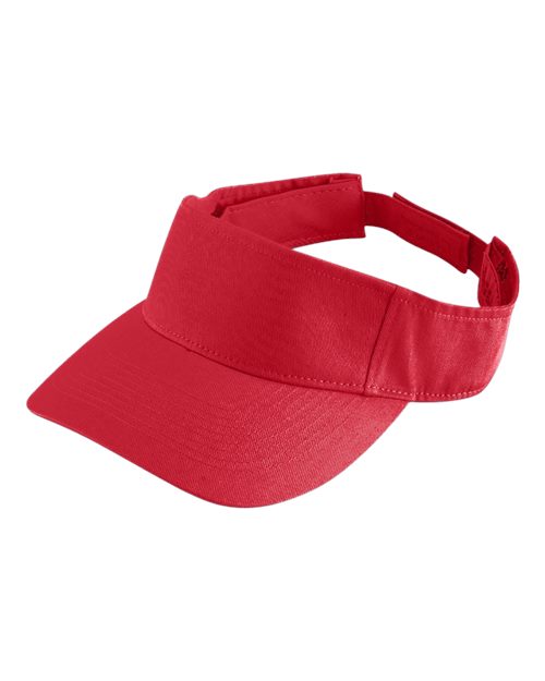 Sport Twill Visor - Red Front