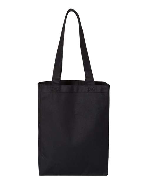 12L Gussetted Shopping Bag - Black Front