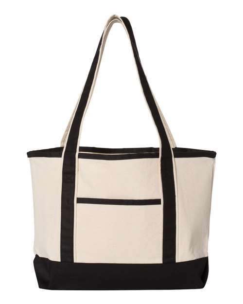 20L Small Deluxe Tote - Natural/ Black Front