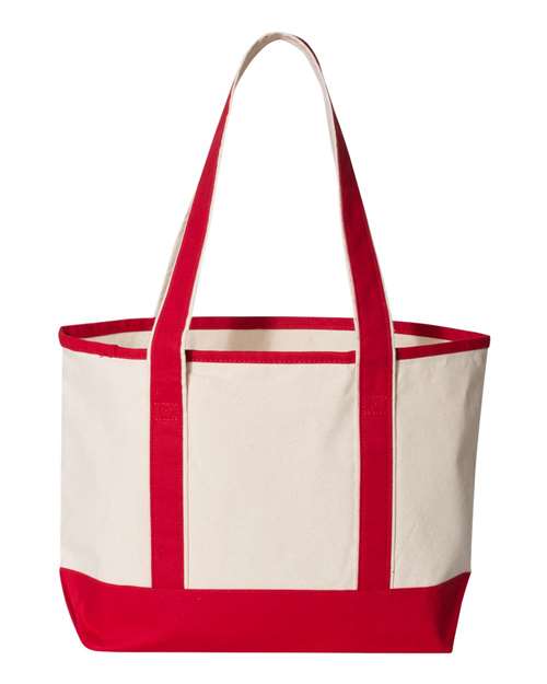 20L Small Deluxe Tote - Natural/ Red Back