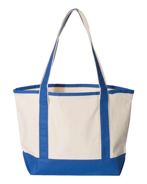20L Small Deluxe Tote - Natural/ Royal Back