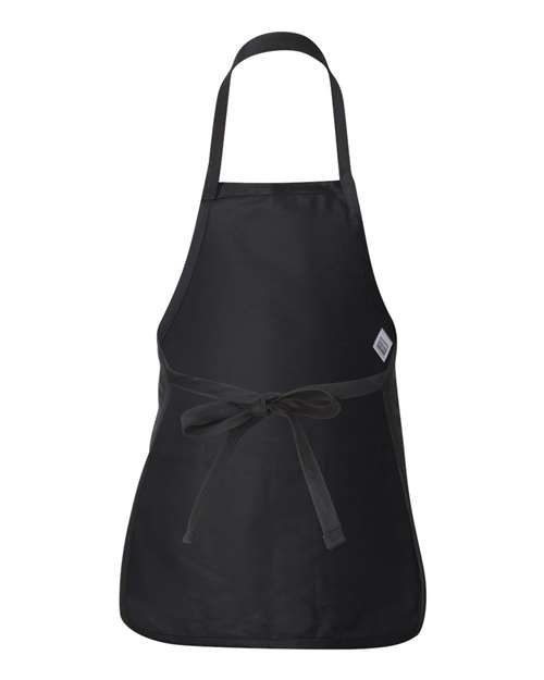 Full-Length Apron with Pouch Pocket - Black Back