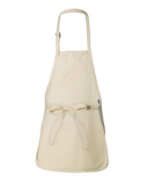 Full-Length Apron with Pouch Pocket - Natural Back