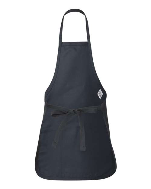 Full-Length Apron with Pouch Pocket - Navy Back