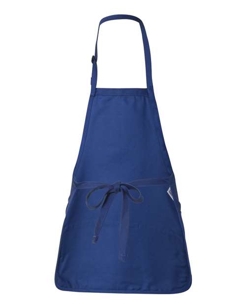 Full-Length Apron with Pouch Pocket - Royal Back