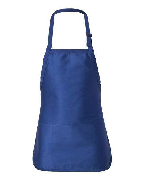 Full-Length Apron with Pouch Pocket - Royal Front
