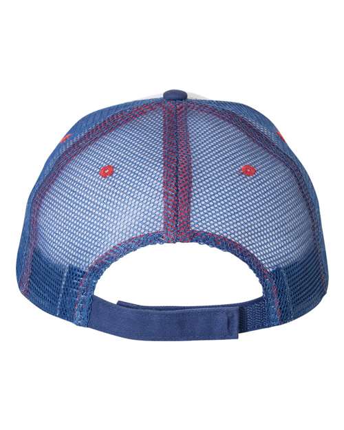 Sandwich Trucker Cap - White/ Royal/ Red Back