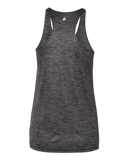 Women's Tonal Blend Racerback Tank Top - Black Tonal Blend Back