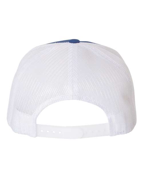 Classic Five-Panel Trucker Cap - Royal/ White Back