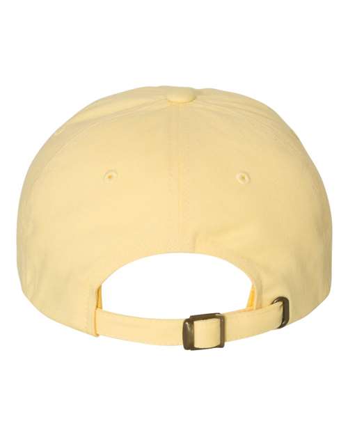 Peached Cotton Twill Dad Hat - Yellow Back