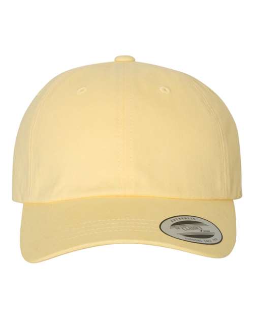 Peached Cotton Twill Dad Hat - Yellow Front