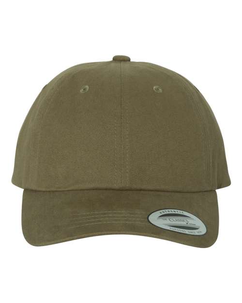 YP Classics Peached Cotton Twill Dad Hat - Loden Front
