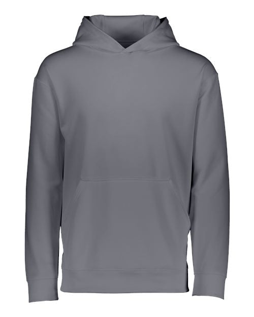 Youth Wicking Fleece Hooded Sweatshirt - Graphite Front