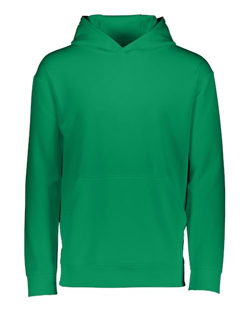 Youth Wicking Fleece Hooded Sweatshirt - Kelly Front