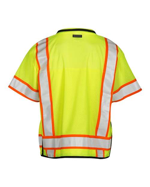 Unisex Professional Surveyors Vest - Lime Back