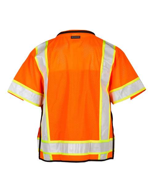 Unisex Professional Surveyors Vest - Orange Back