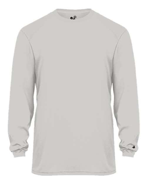 Badger Men's Ultimate SoftLock™ Long Sleeve T-Shirt - Silver Front
