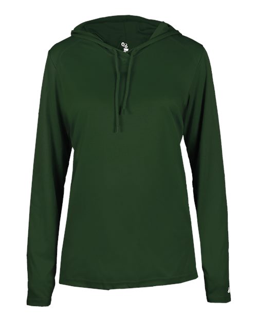 Women's B-Core Long Sleeve Hooded T-Shirt - Forest Front