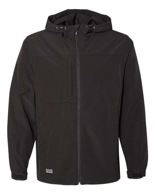Men's Apex Soft Shell Hooded Jacket - Black Front