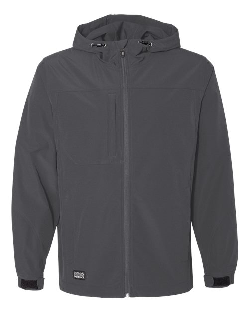 Men's Apex Soft Shell Hooded Jacket - Charcoal Front