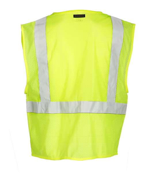 Unisex Self Extinguishing Mesh Vest - Lime Back