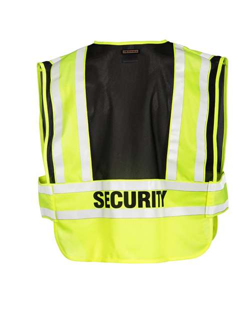 Unisex Security Vest - Lime/ Black Back