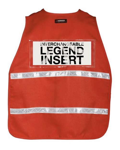 Unisex 700 Series Incident Command Vest - 3707I International Orange Back