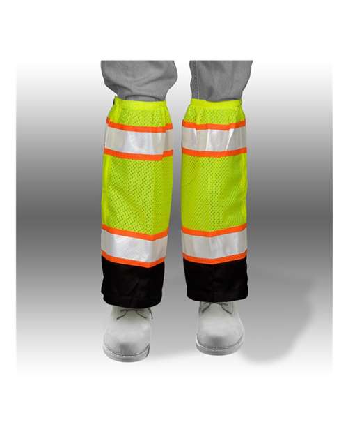Men's Premium Black Series® Mesh Gaiters - Lime Front