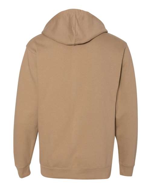 Unisex Midweight Hooded Sweatshirt - Sandstone Back