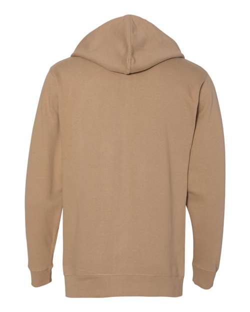 Unisex Midweight Full-Zip Hooded Sweatshirt - Sandstone Back