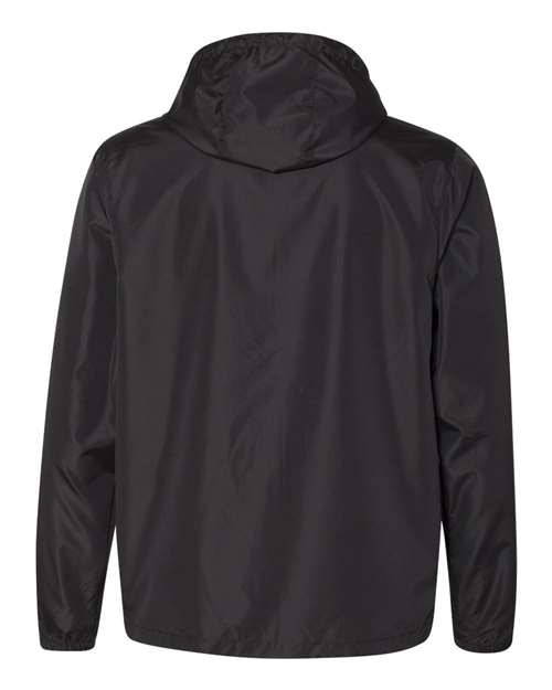 Men's Lightweight Windbreaker Full-Zip Jacket - Black Back